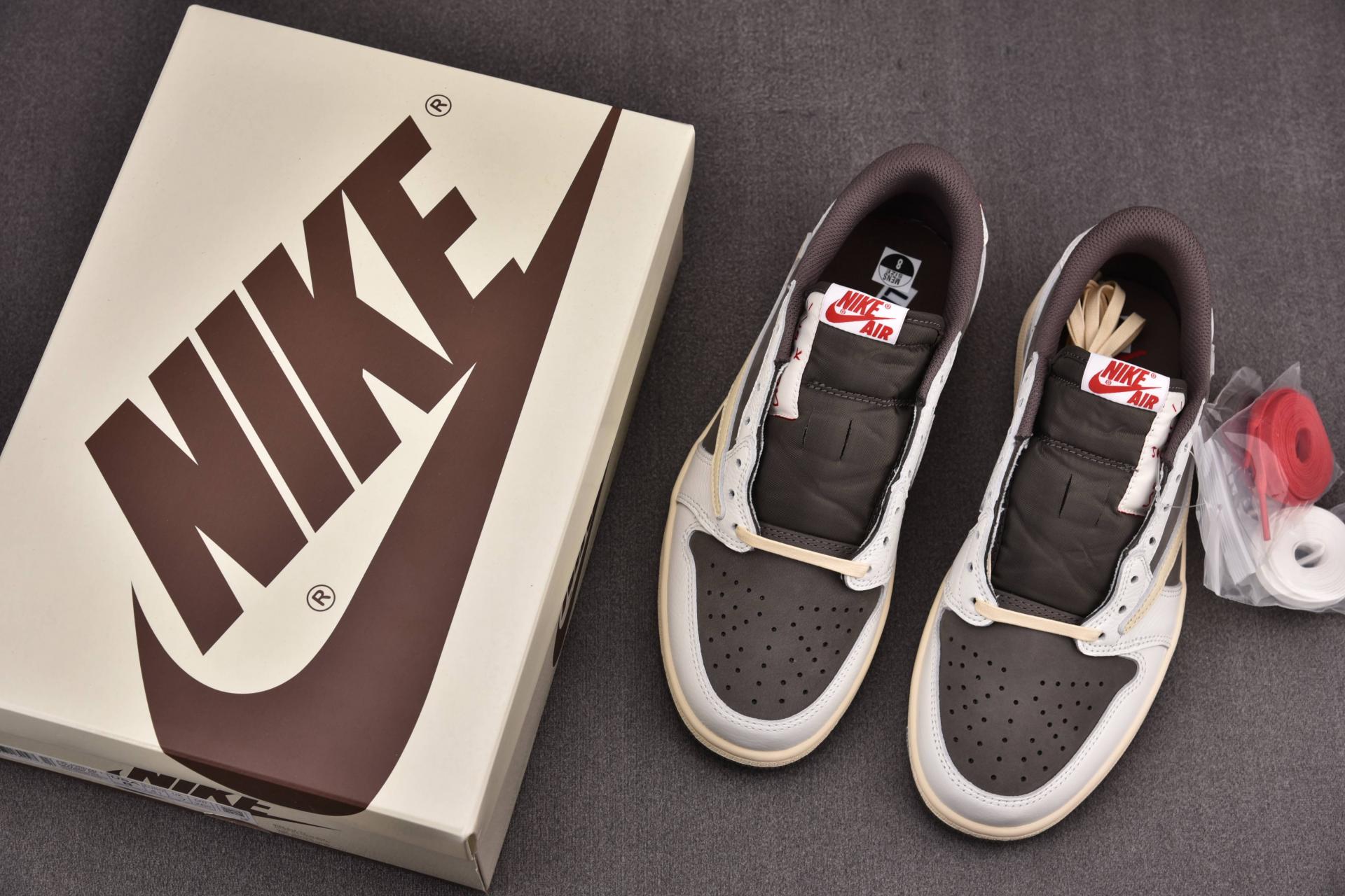 PKnew2023] 트래비스 스캇 x 에어 조던 1 로우 세일 앤 리저락 (DM7866-162),ljr 조던,ljr 에어조던1,리버스모카,ljr조던,ljr스캇,pk스캇,pk조던,og스캇,og조던