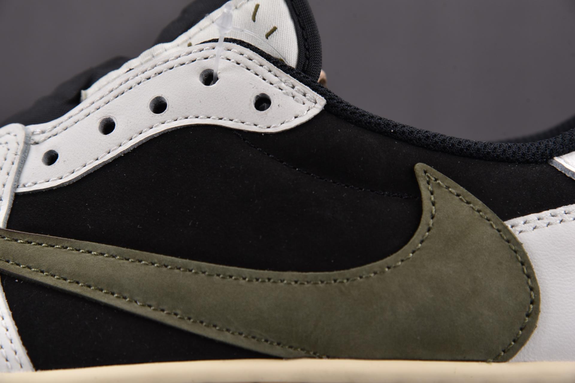 [LJR] 2023 NEW 트래비스 스캇 x 에어 조던 1 로우 OG 올리브 (DZ4137-106) 스캇 레플리카