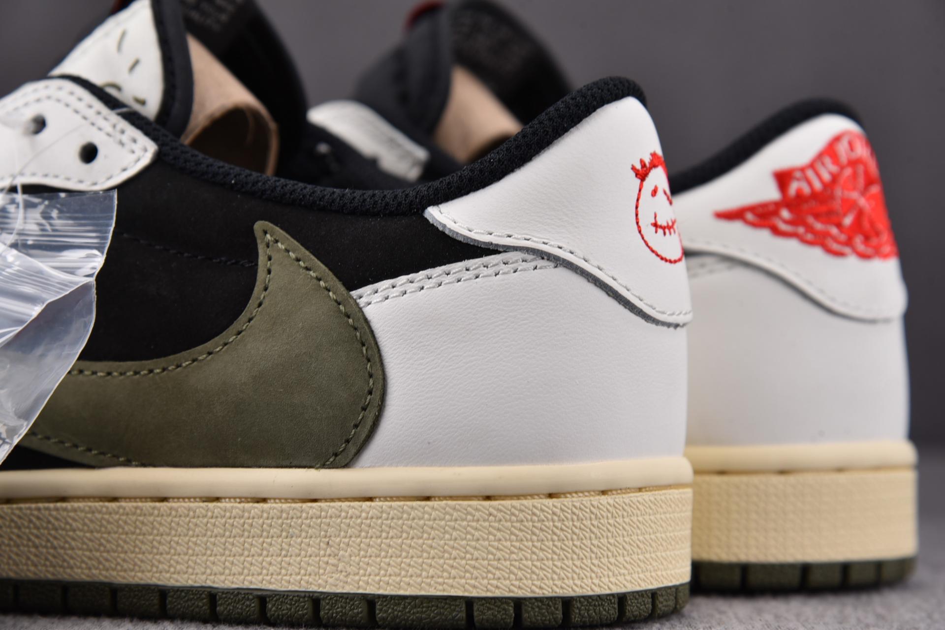 [LJR] 2023 NEW 트래비스 스캇 x 에어 조던 1 로우 OG 올리브 (DZ4137-106) 스캇 레플리카