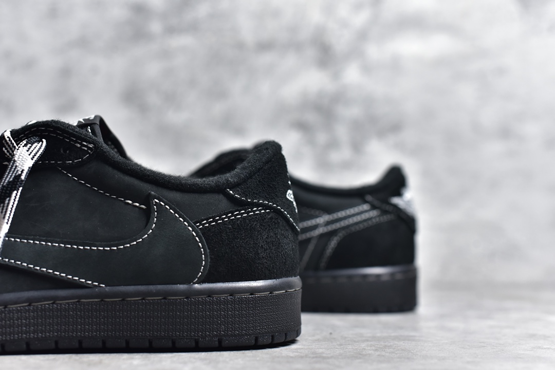 PK 조던 레플리카 트래비스 스캇 x 에어 조던 1 로우 OG 블랙 팬텀 레플리카