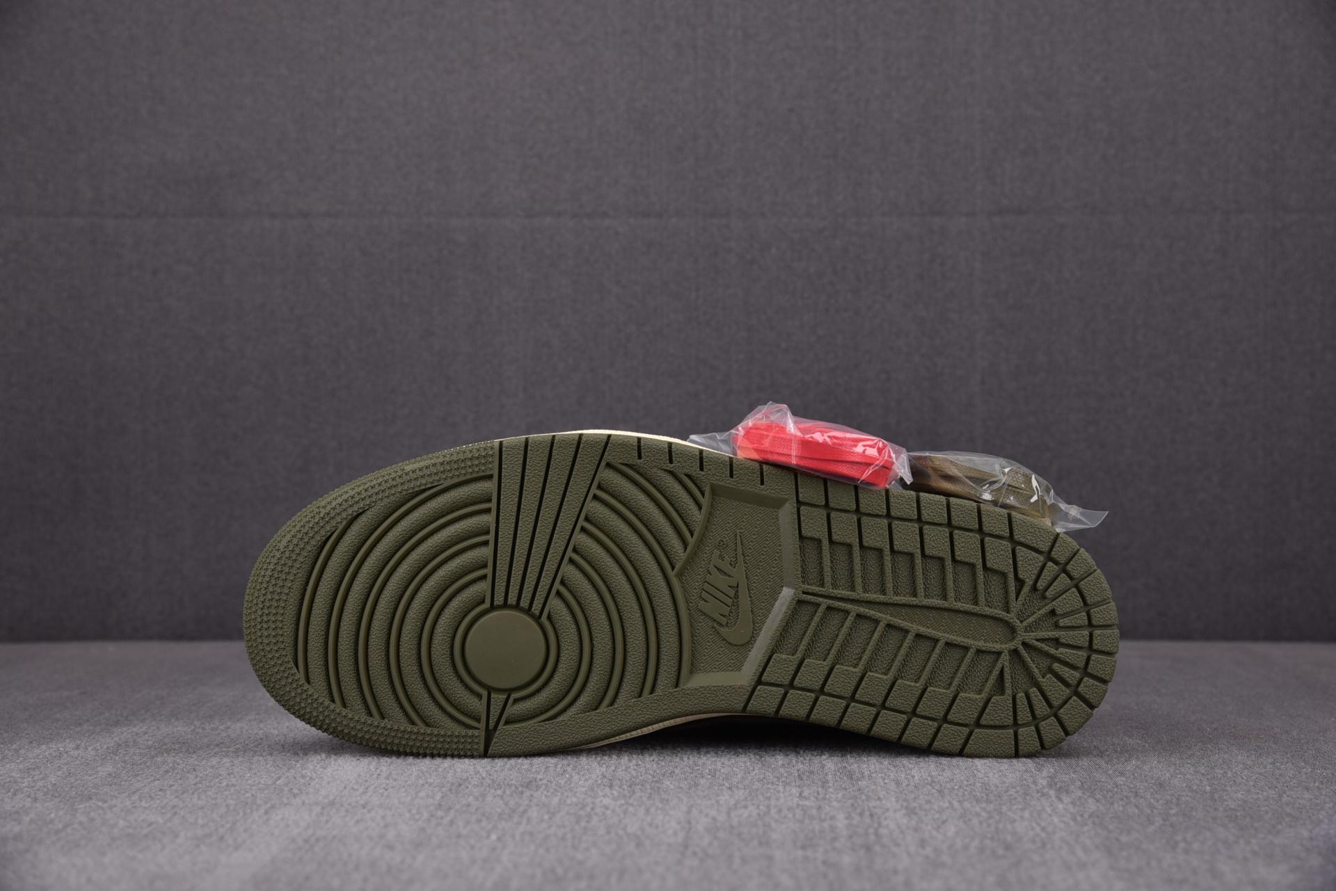 [LJR] 2023 NEW 트래비스 스캇 x 에어 조던 1 로우 OG 올리브 (DZ4137-106) 스캇 레플리카