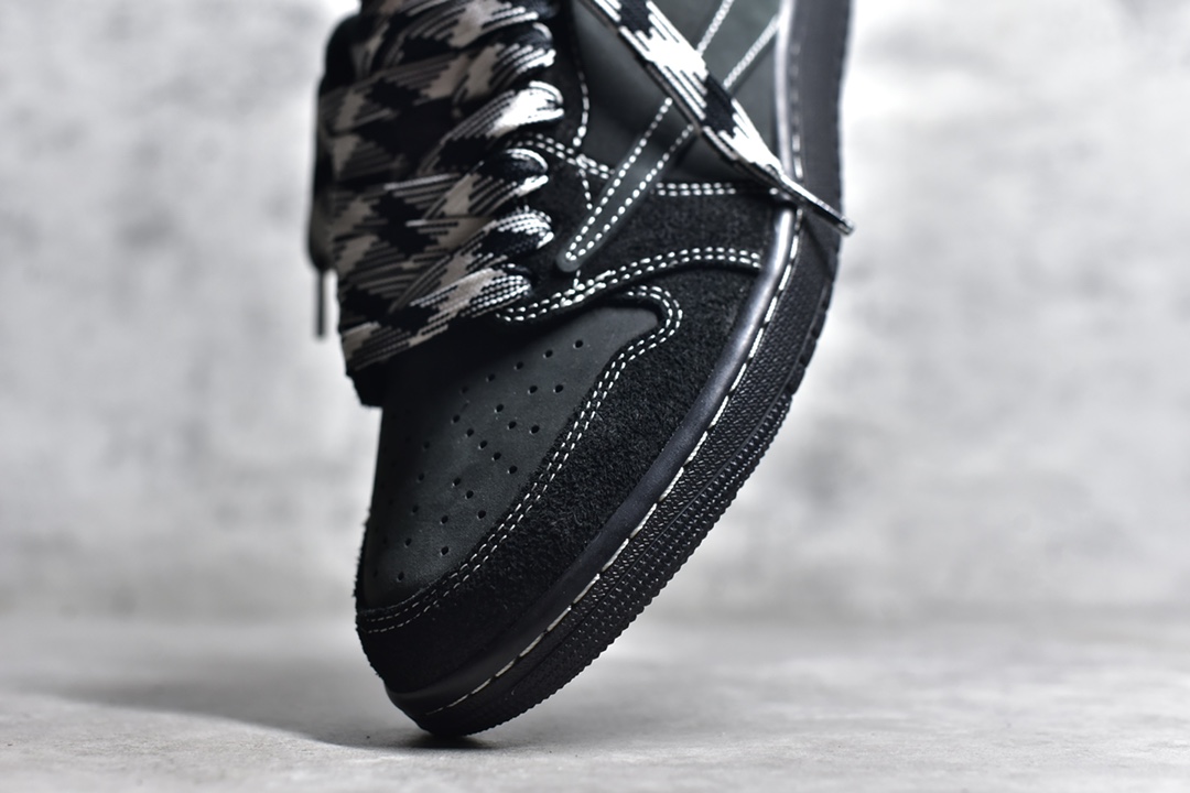 PK 조던 레플리카 트래비스 스캇 x 에어 조던 1 로우 OG 블랙 팬텀 레플리카