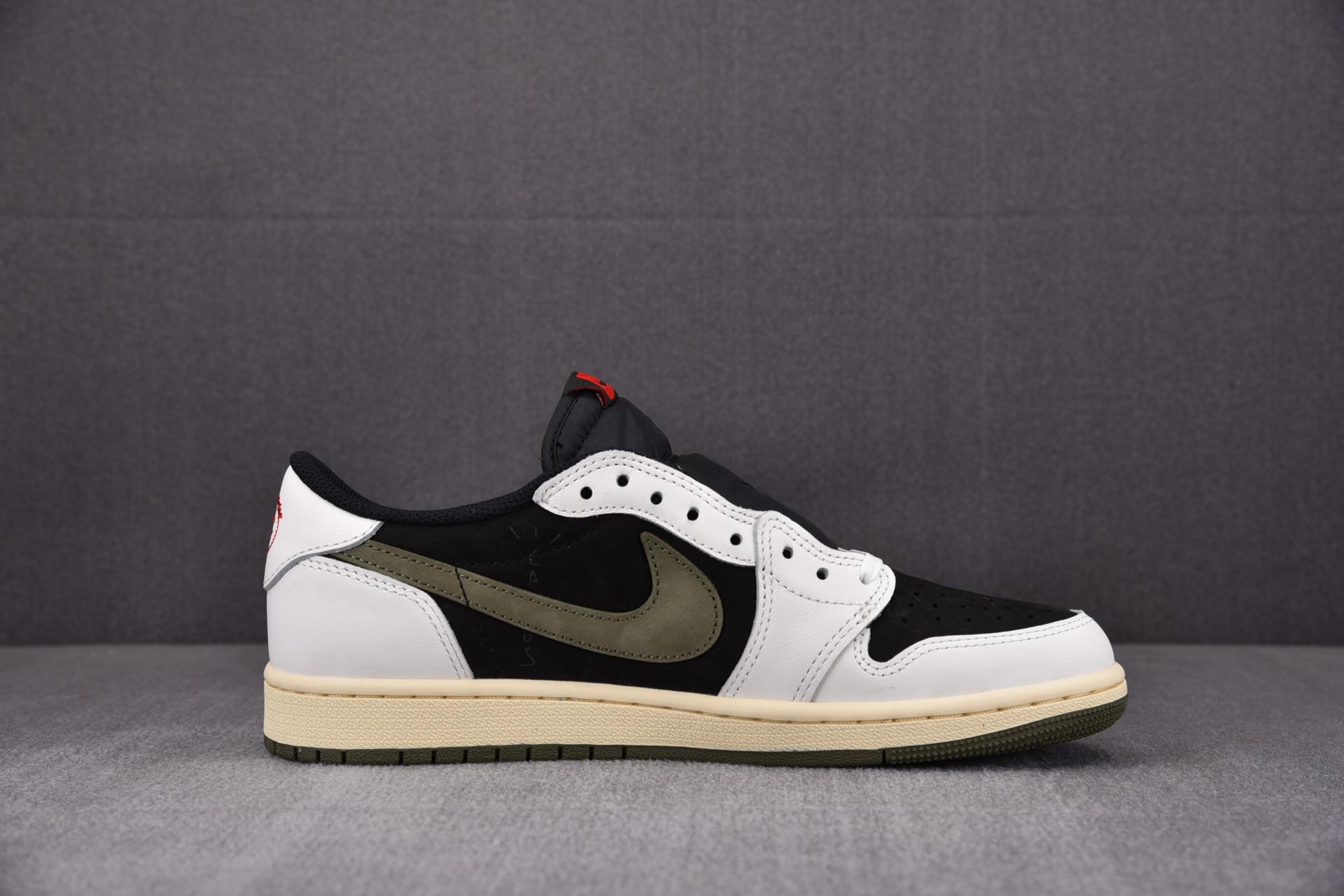 [LJR] 2023 NEW 트래비스 스캇 x 에어 조던 1 로우 OG 올리브 (DZ4137-106) 스캇 레플리카