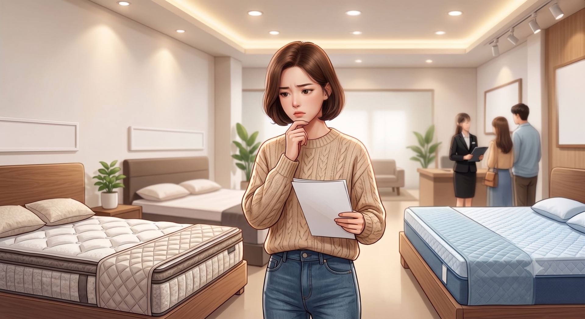 매트리스 내부 구조인 포켓스프링과 본넬스프링의 특징을 다룬 인체공학 가구 칼럼