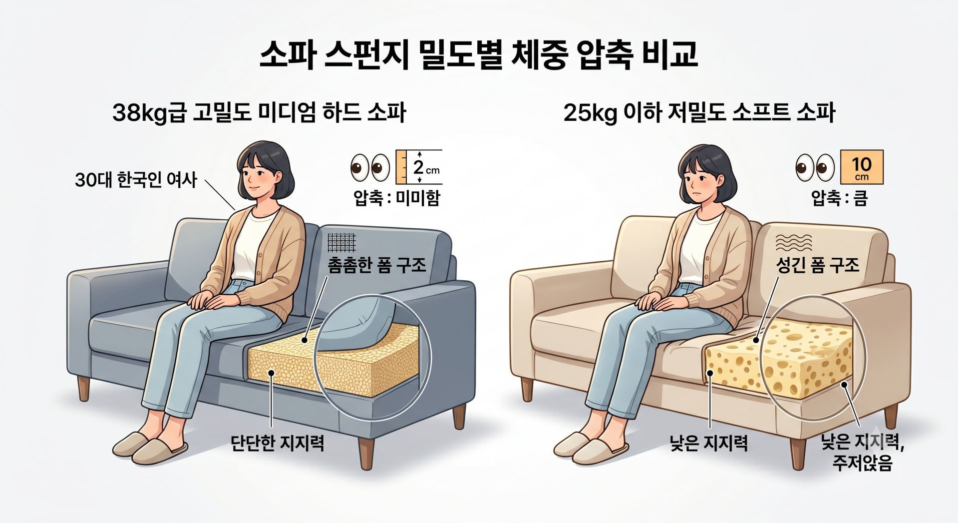 세컨드컨테이너 르바르 모듈러 소파 - 38kg/m³ 초고밀도 폼 적용 인간공학적 디자인 거실 인테리어