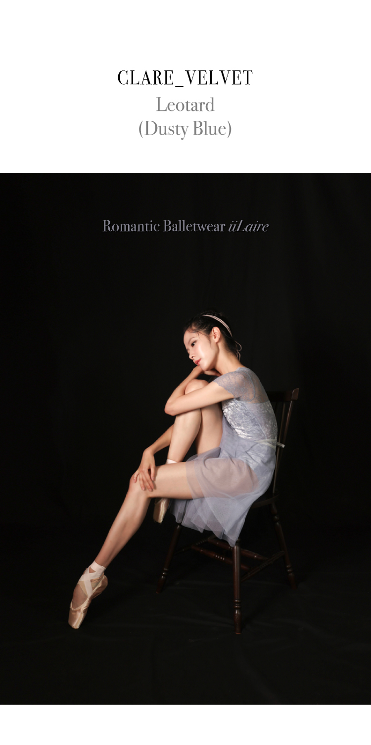 Clare Leotard velvet_더스티 블루 4