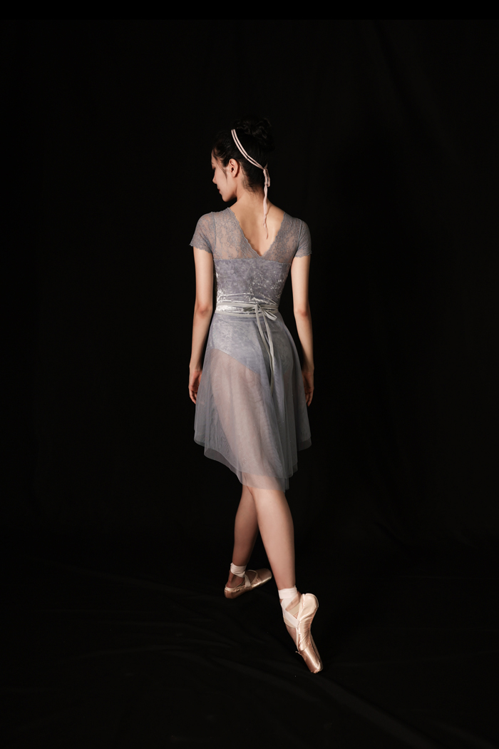 Clare Leotard velvet_더스티 블루 10