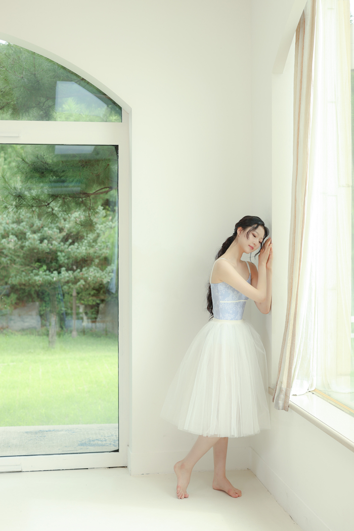 앤티크 캐미솔 레오타드_sky 3