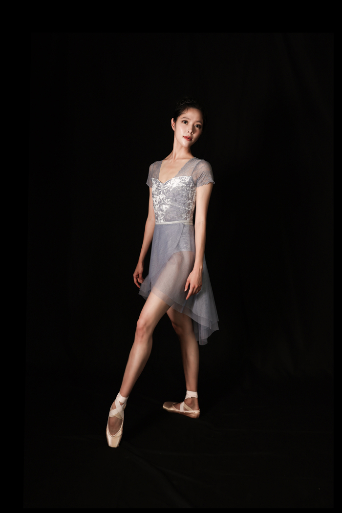 Clare Leotard velvet_더스티 블루 5