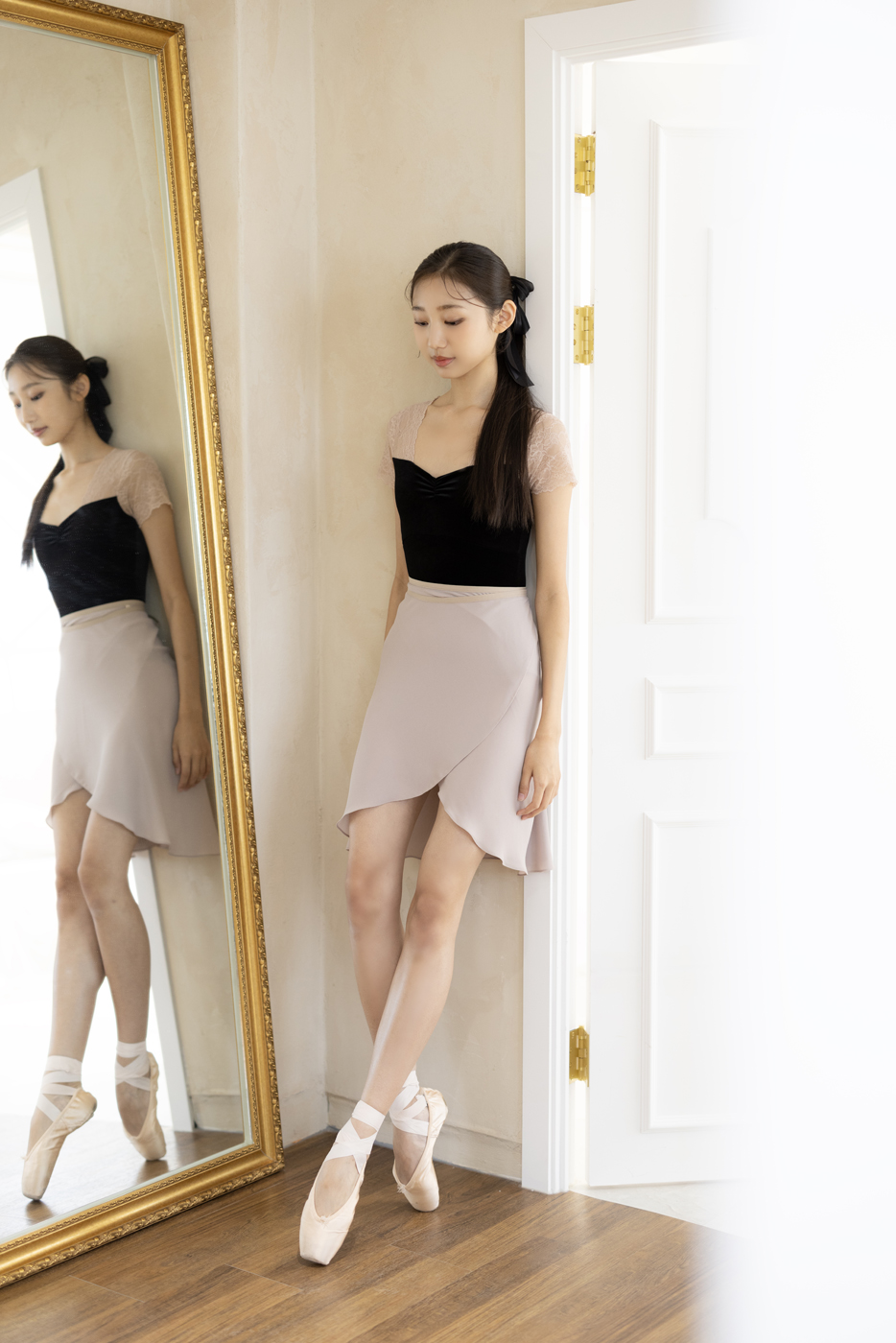 베이지 랩 스커트 7