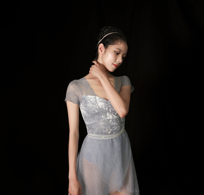 Clare Leotard velvet_더스티 블루 9