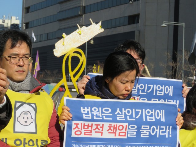 2017.1.16. 정부의 가습기살균제 엉터리판정 규탄, 피해구제법안을 대폭 보완해 국회 법사위 통과 요구 기자회견 ⓒ환경운동연합