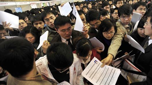 중국의 청년구직자들 Copyrightⓒ. 2014 CNBC