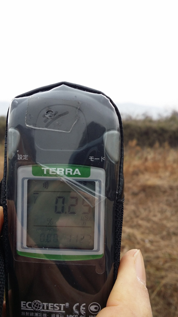 ▲ 후쿠시마역에서의 방사능 츶정 ⓒ 김익중