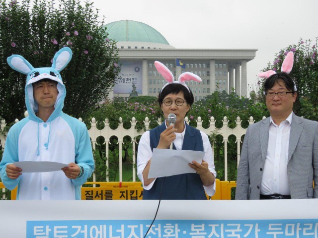 환경운동연합 권태선 공동대표가 발언하고 있다. ©환경운동연합
