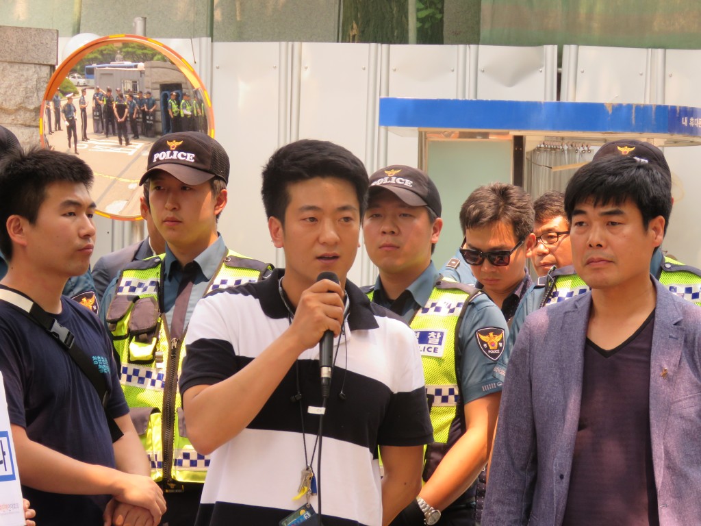 시민사회단체연대회의‧총선넷 등에 대한 검‧경의 압수수색‧과잉수사‧유권자탄압 규탄 항의방문 및 기자회견 ⓒ환경운동연합