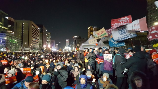1월 14일 “공작정치 주범 및 재벌총구 구속” 제 12차 범국민행동의 날.ⓒ환경운동연합