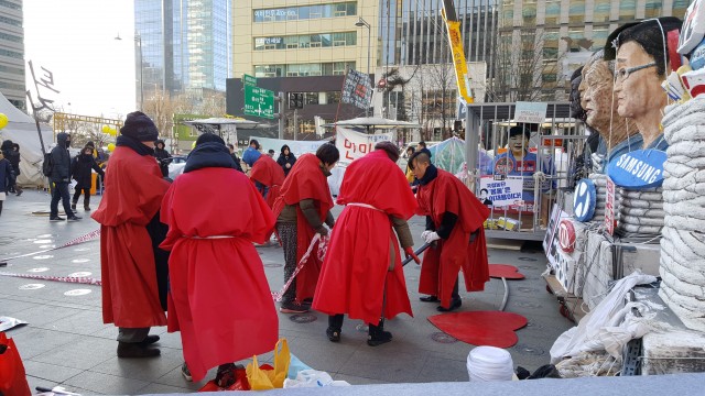 1월 14일 “공작정치 주범 및 재벌총구 구속” 제 12차 범국민행동의 날.ⓒ환경운동연합