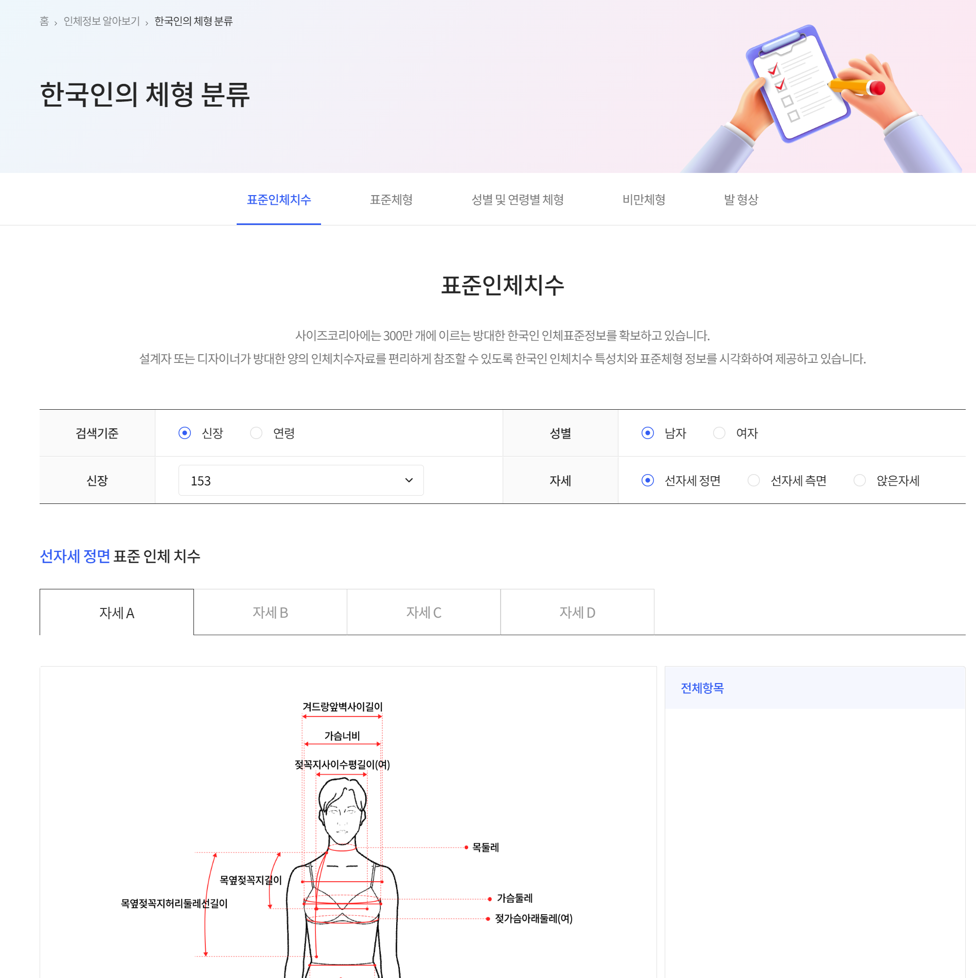 한국인 인체치수조사 Size Korea : 표준 · 인증 · 인정 - 기타