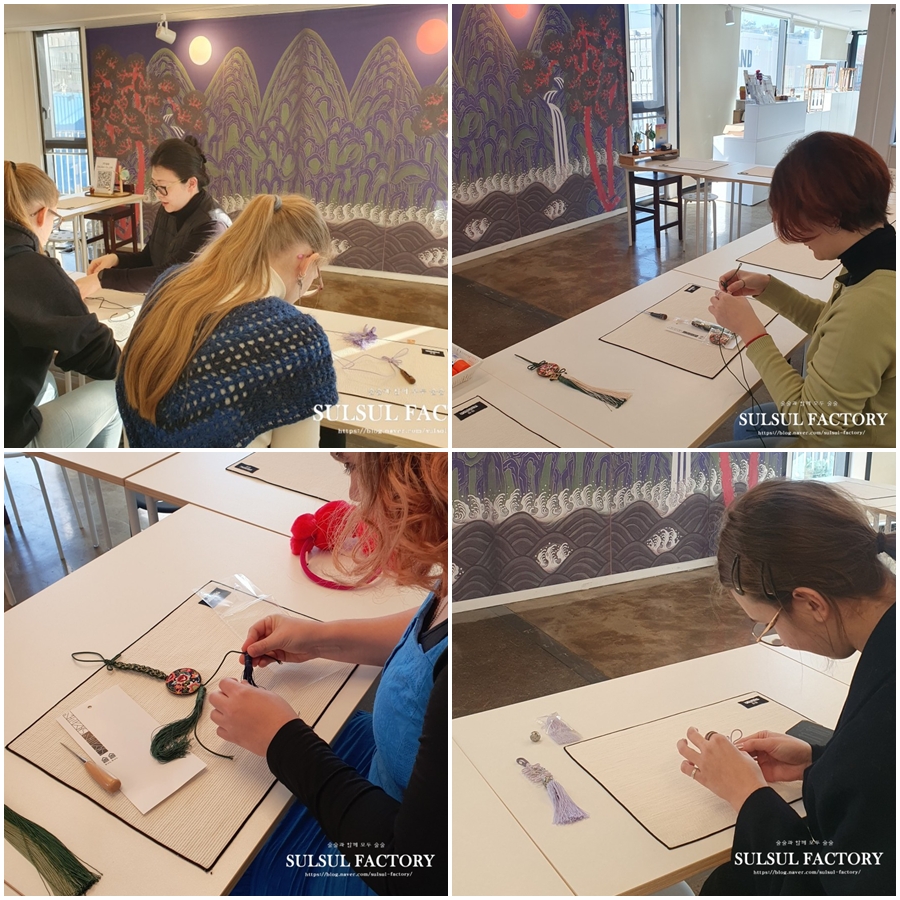 서울숲 외국인 전통매듭체험 술술 매장