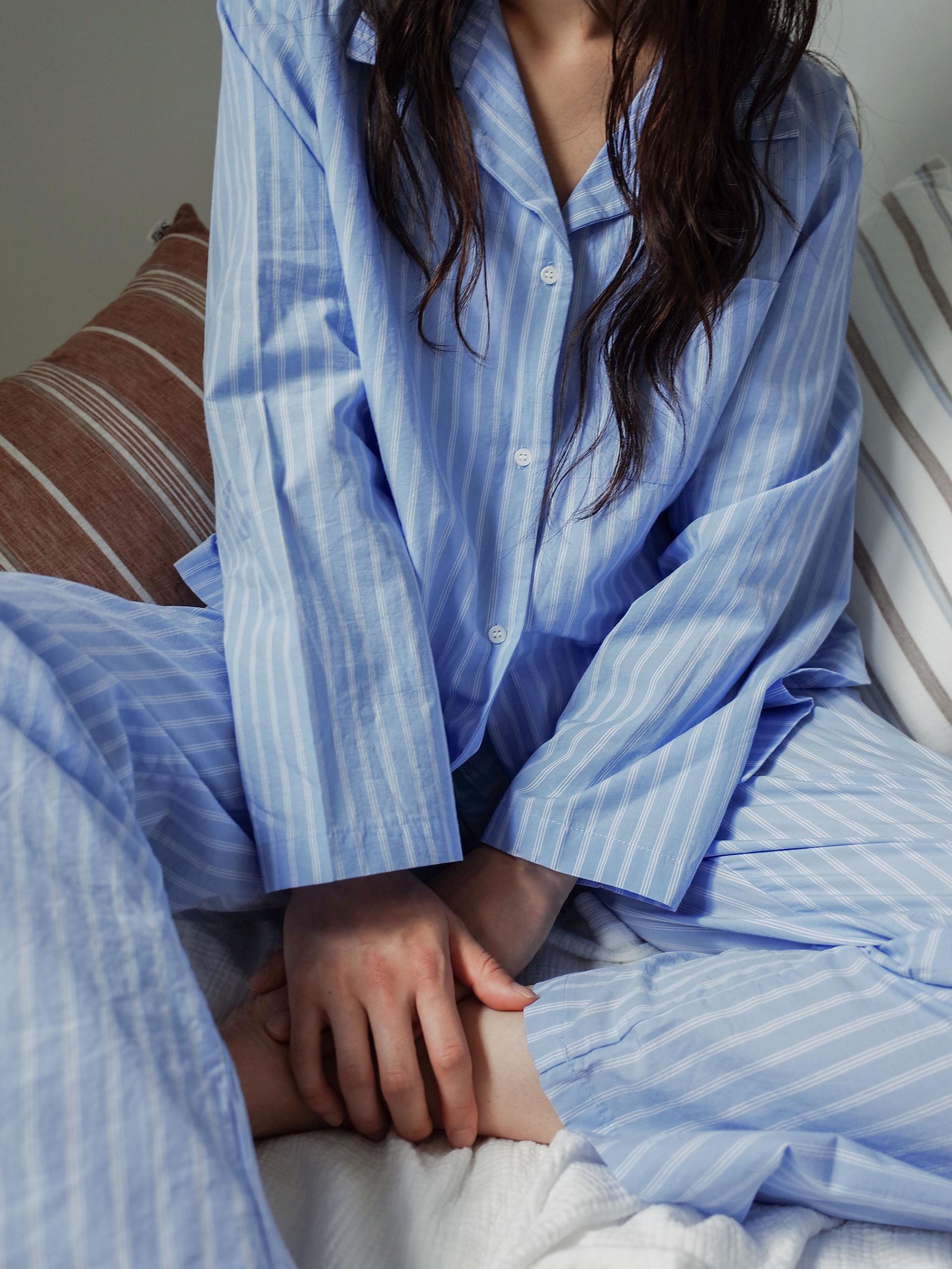 Blue Stripe Pajama Shirt