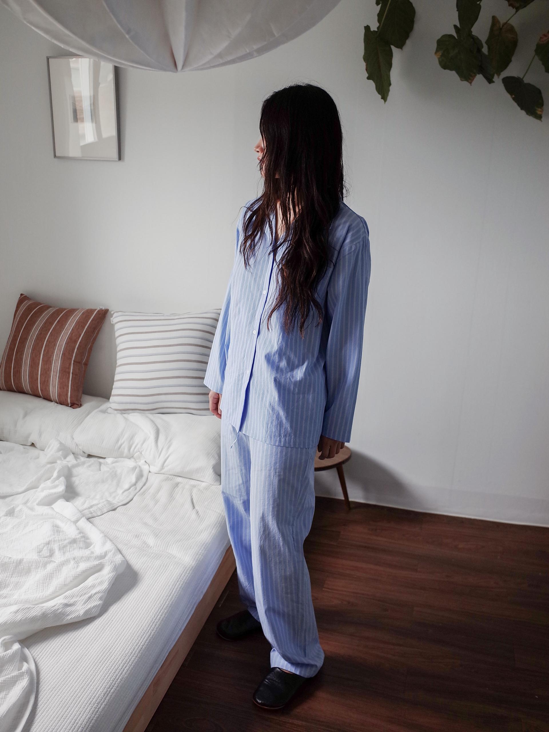 Blue Stripe Pajama Shirt