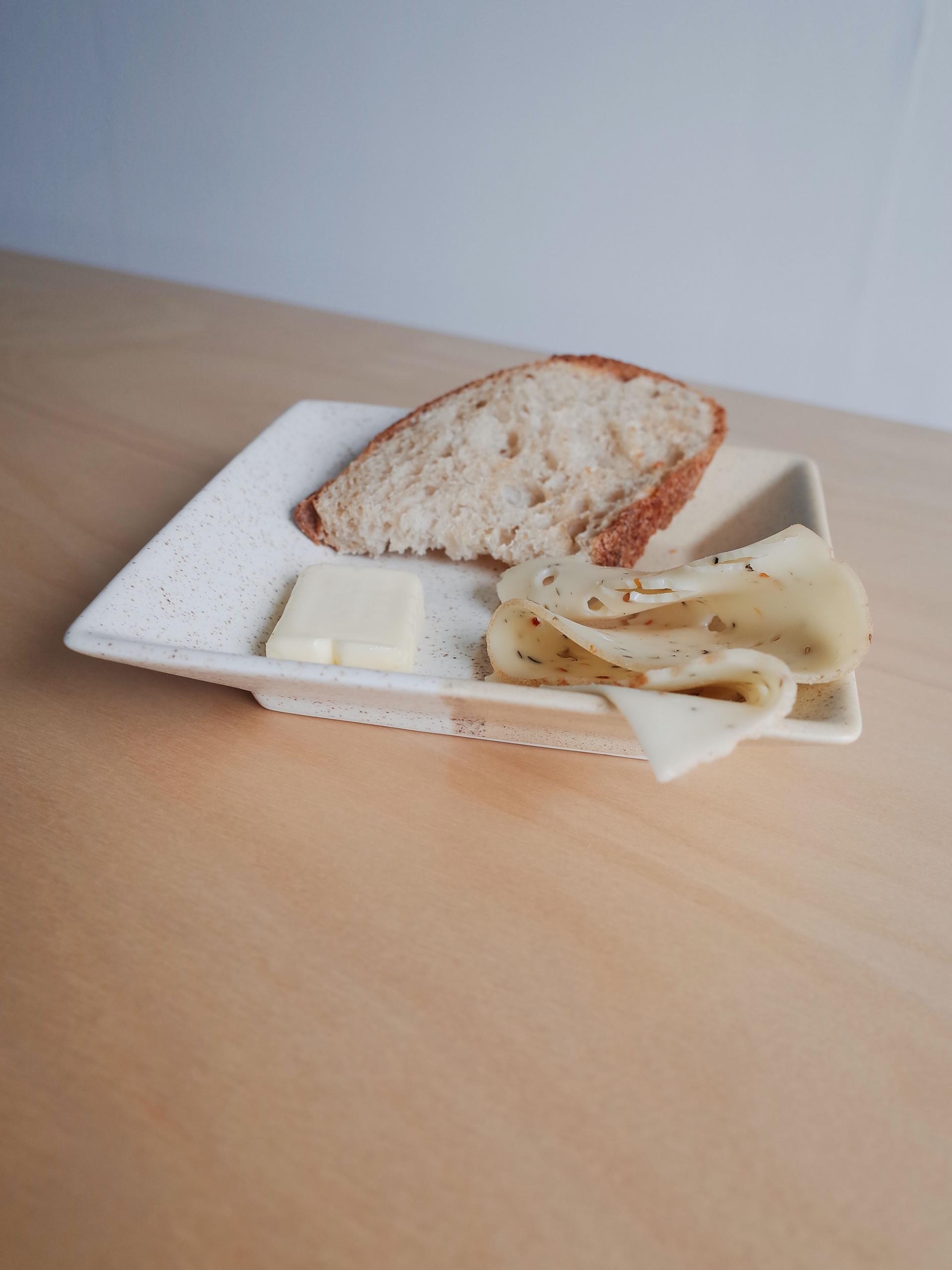 Layer Square Plate - Beige