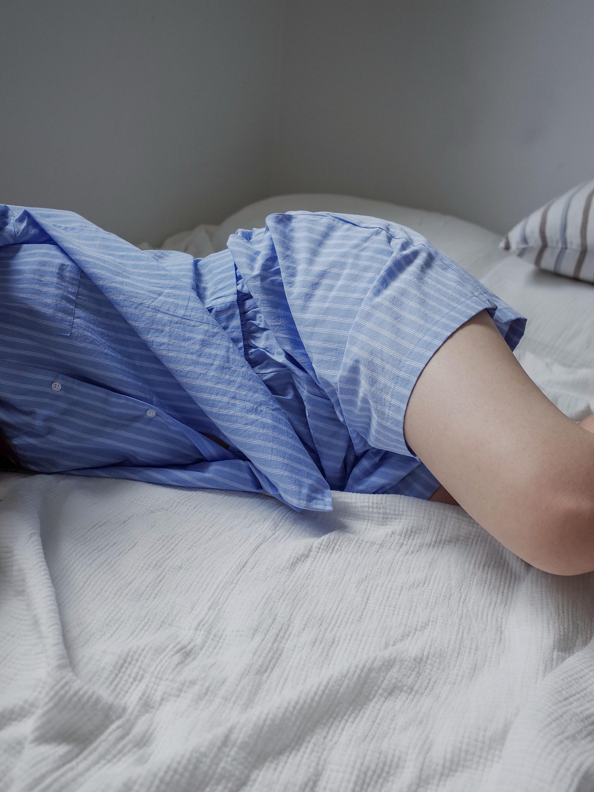 Blue Stripe Pajama Shorts