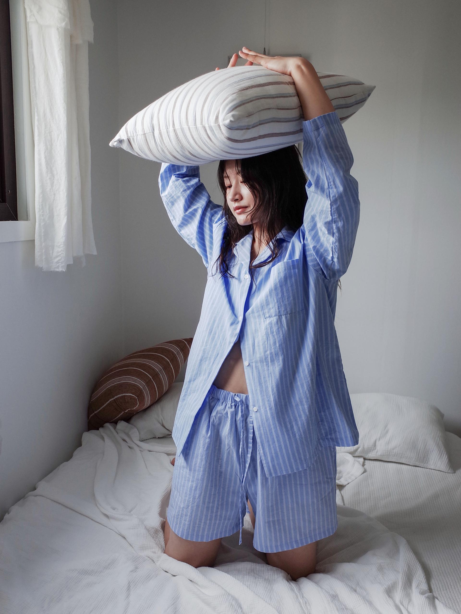 Blue Stripe Pajama Shirt