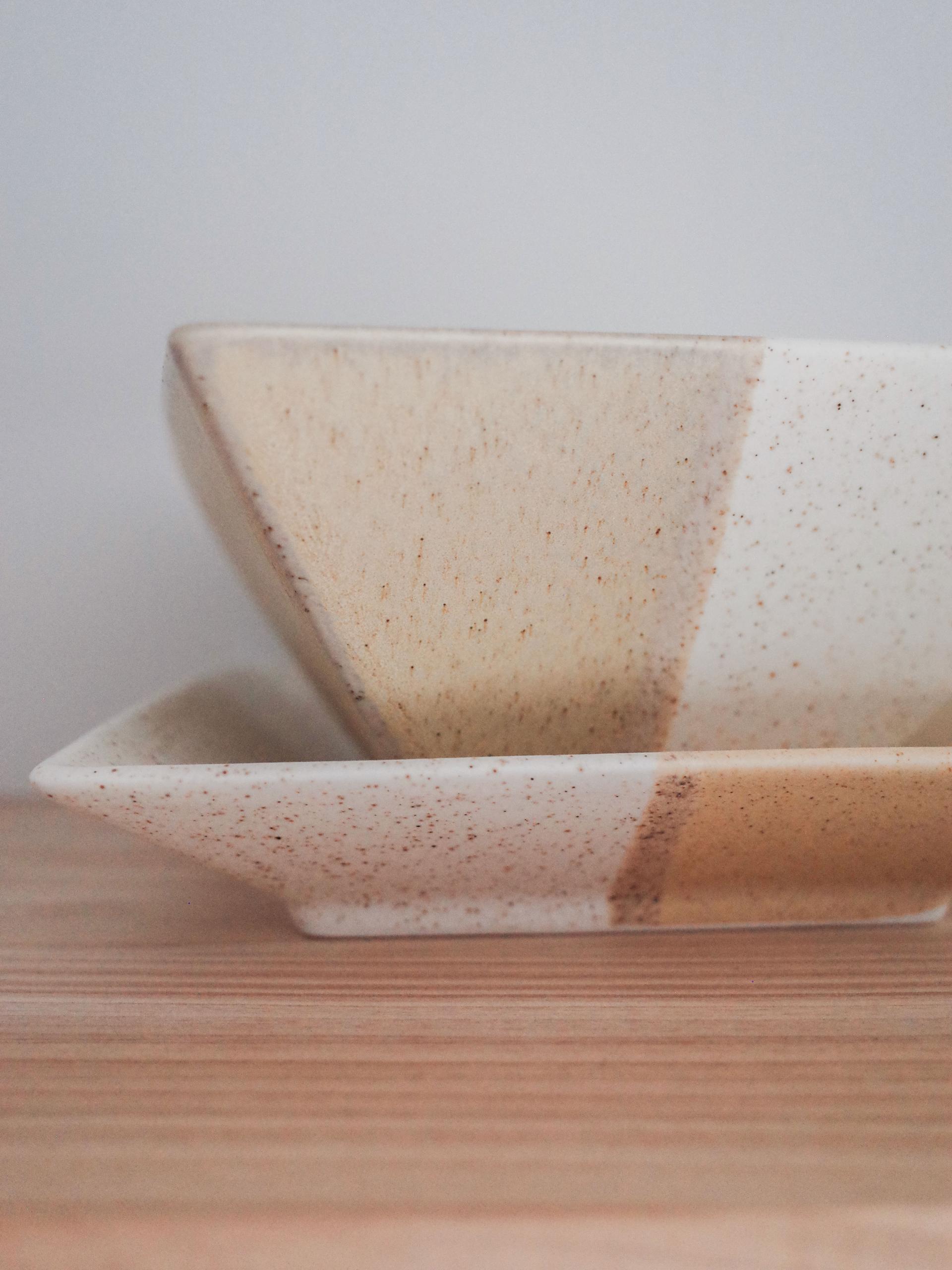 Layer Square Bowl - Beige