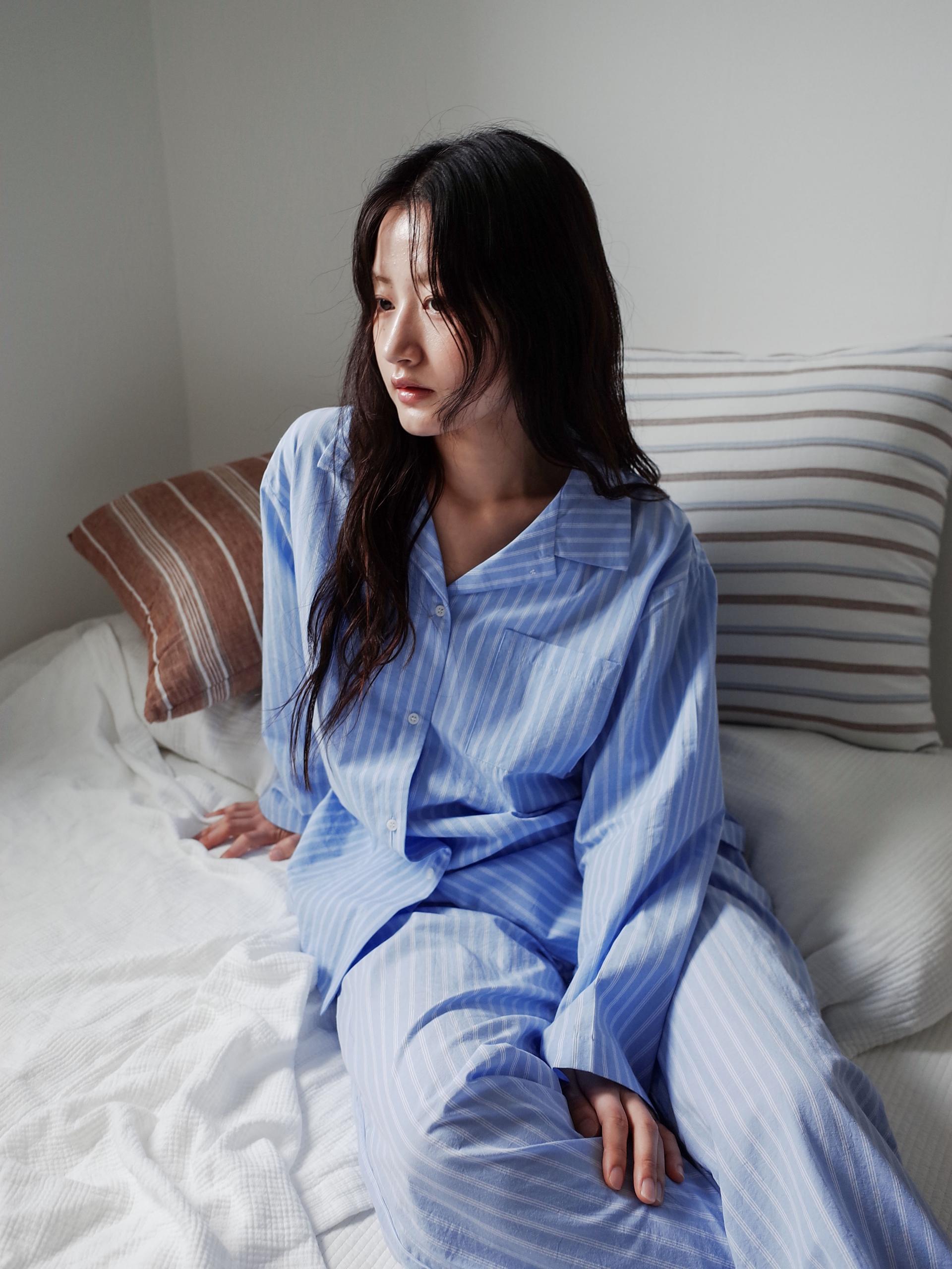 Blue Stripe Pajama Pants