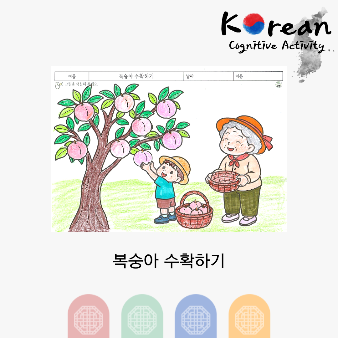 복숭아 수확하기