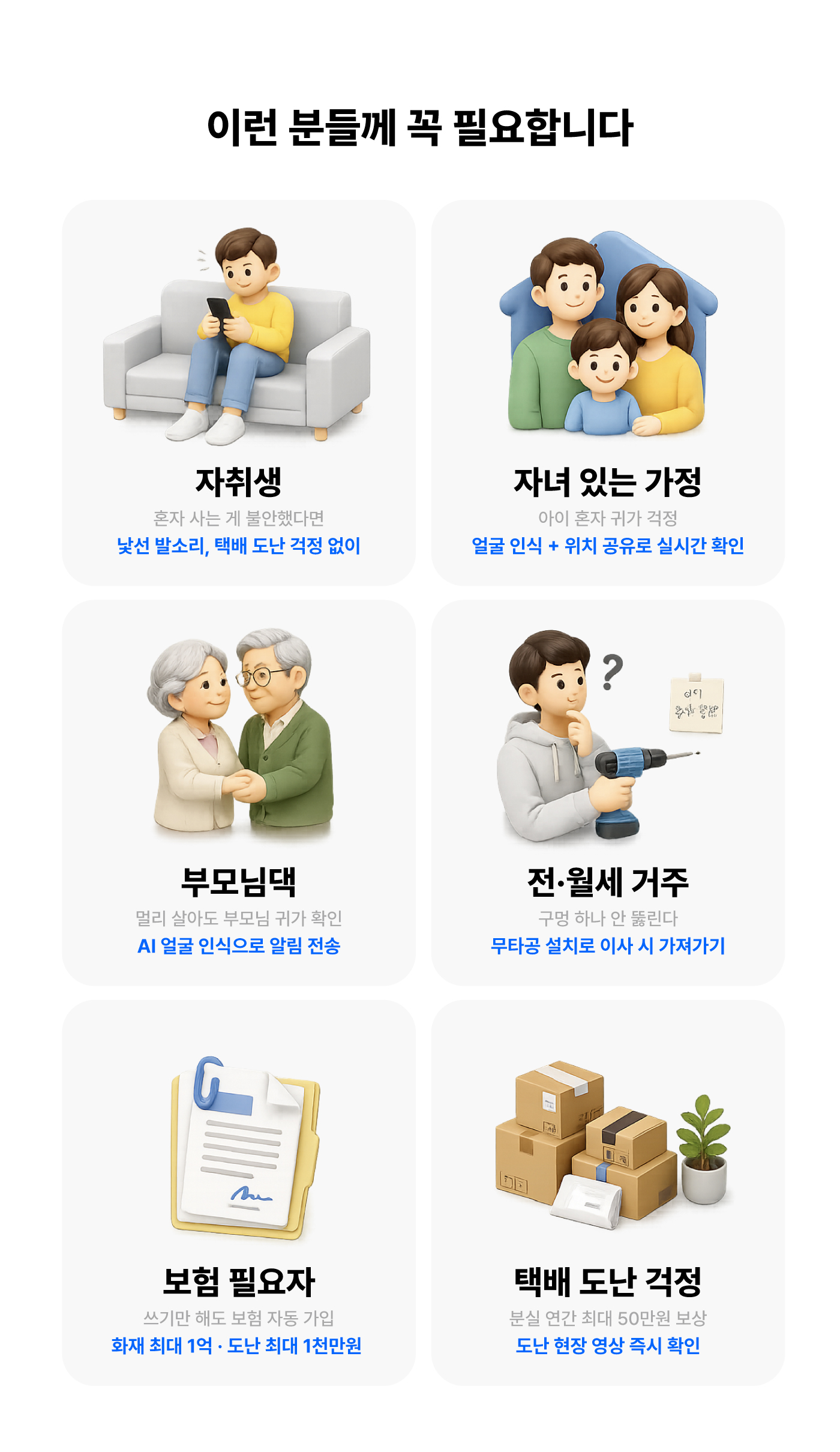 캡스홈 현관cctv 설치비 및 3개월 무료이벤트 무선 무타공설치 3년 약정
