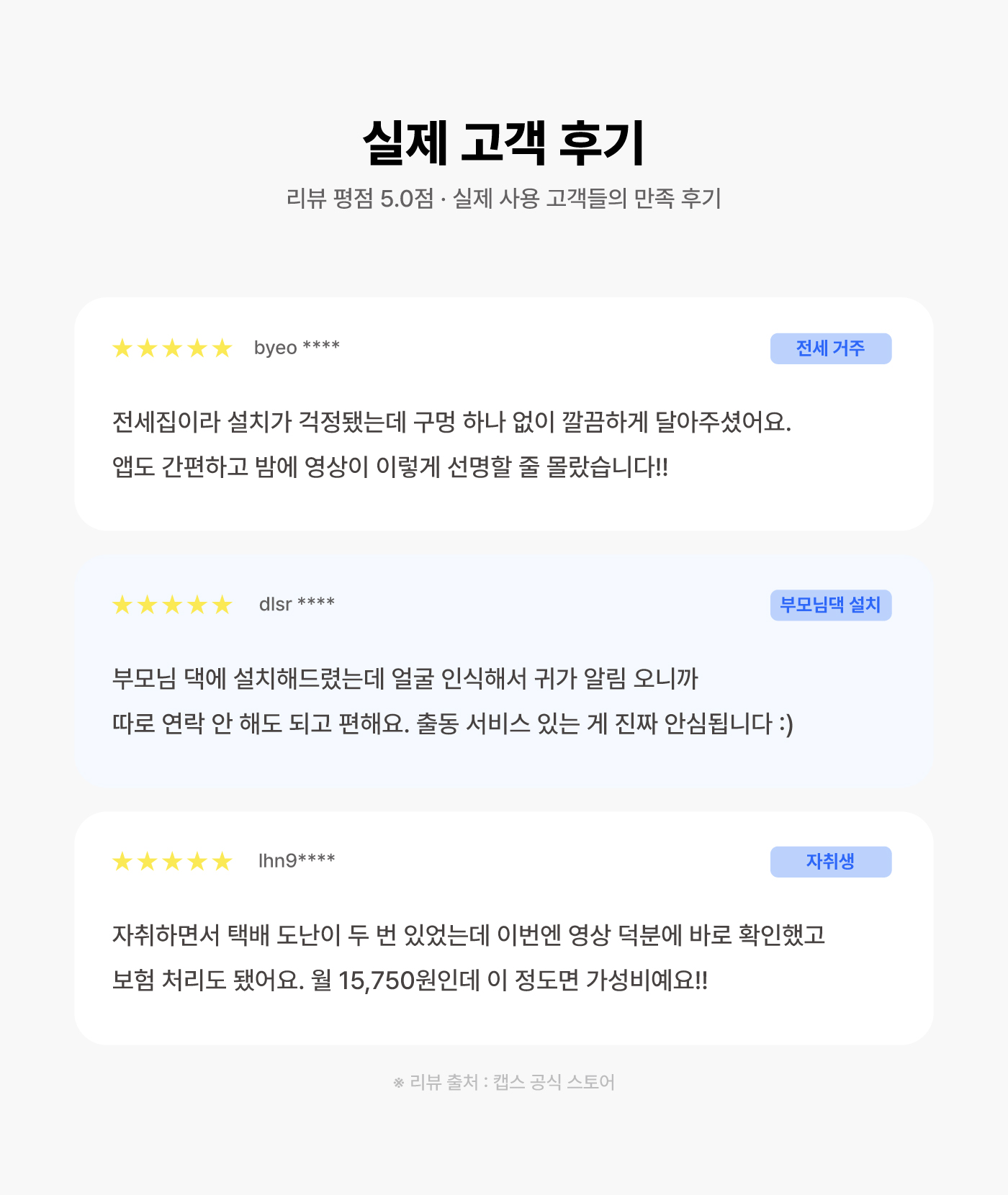 캡스홈 현관cctv 설치비 및 3개월 무료이벤트 무선 무타공설치 3년 약정