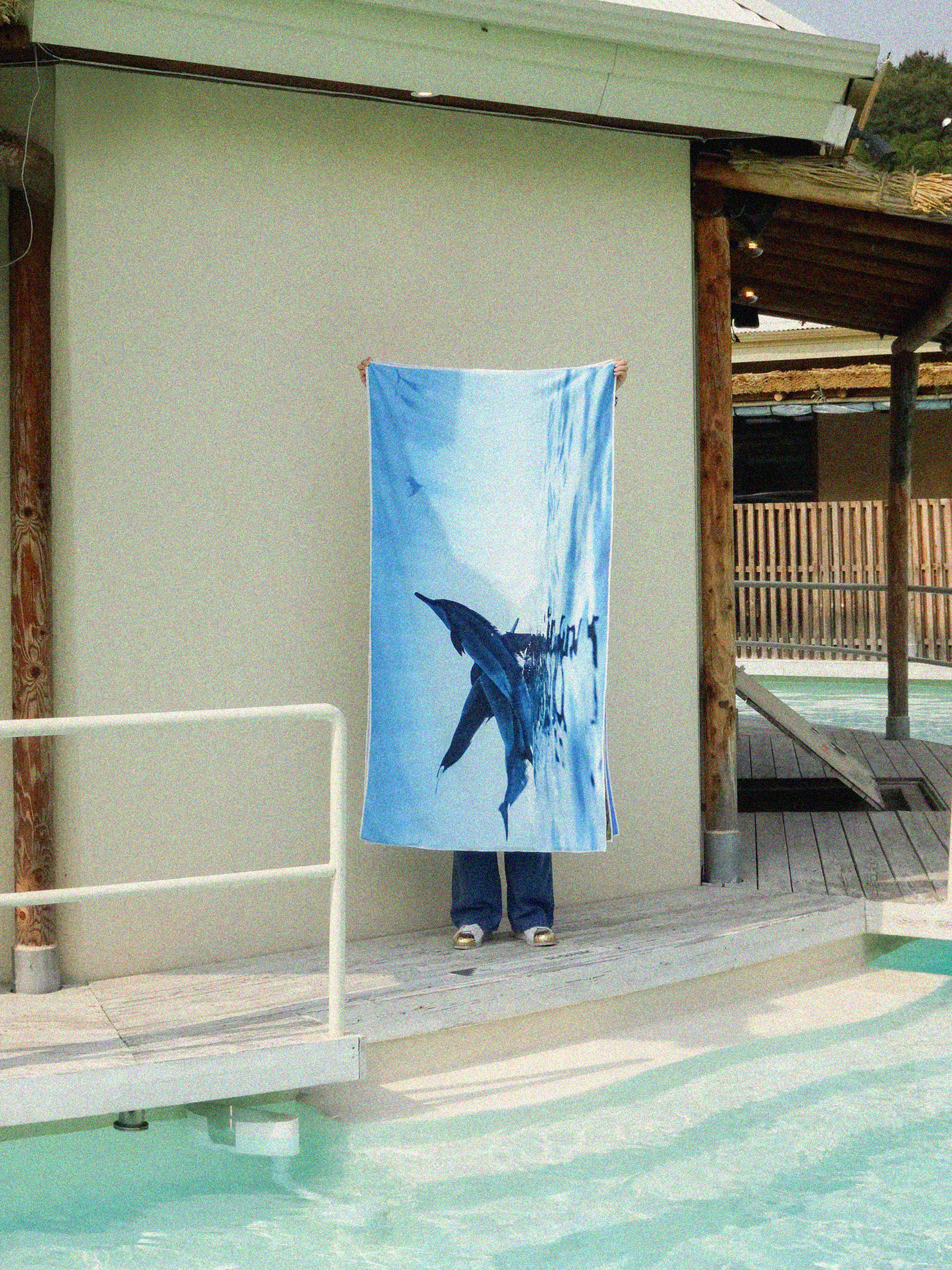 플러피아카이브X부끄시끄 Ocean waltz beach towel