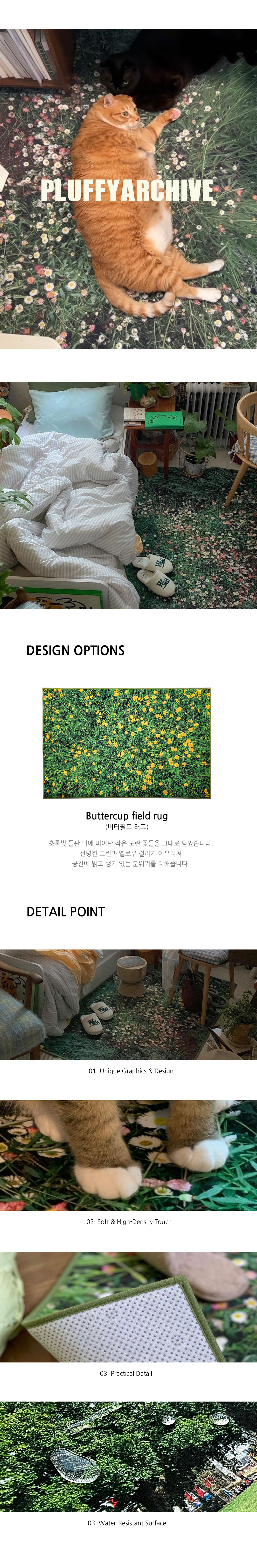 Buttercup field, Landscape rug