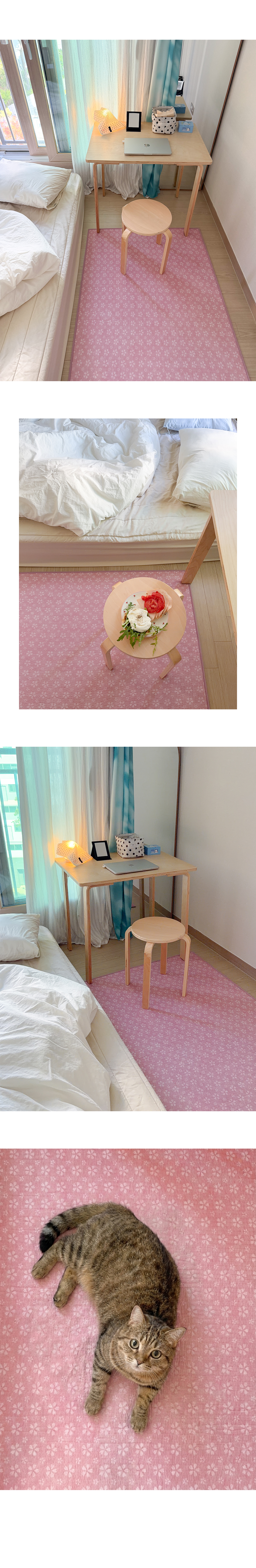 Cherry Blossom Seersucker Rug