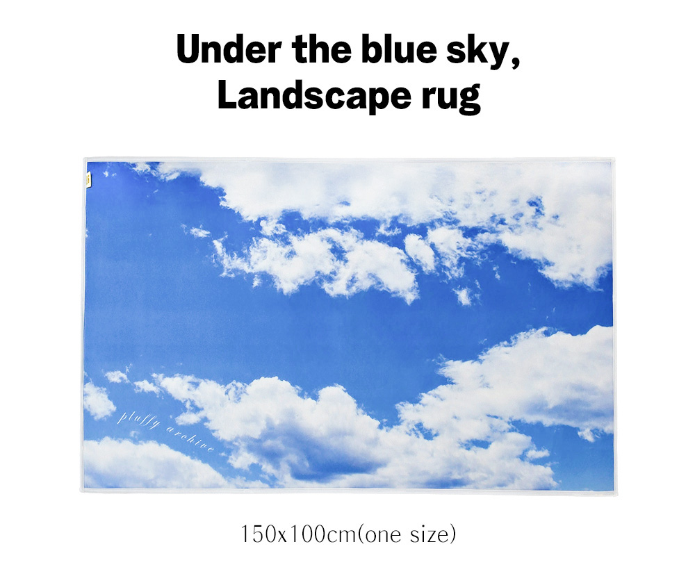플러피아카이브X부끄시끄 Under the blue sky, Landscape rug