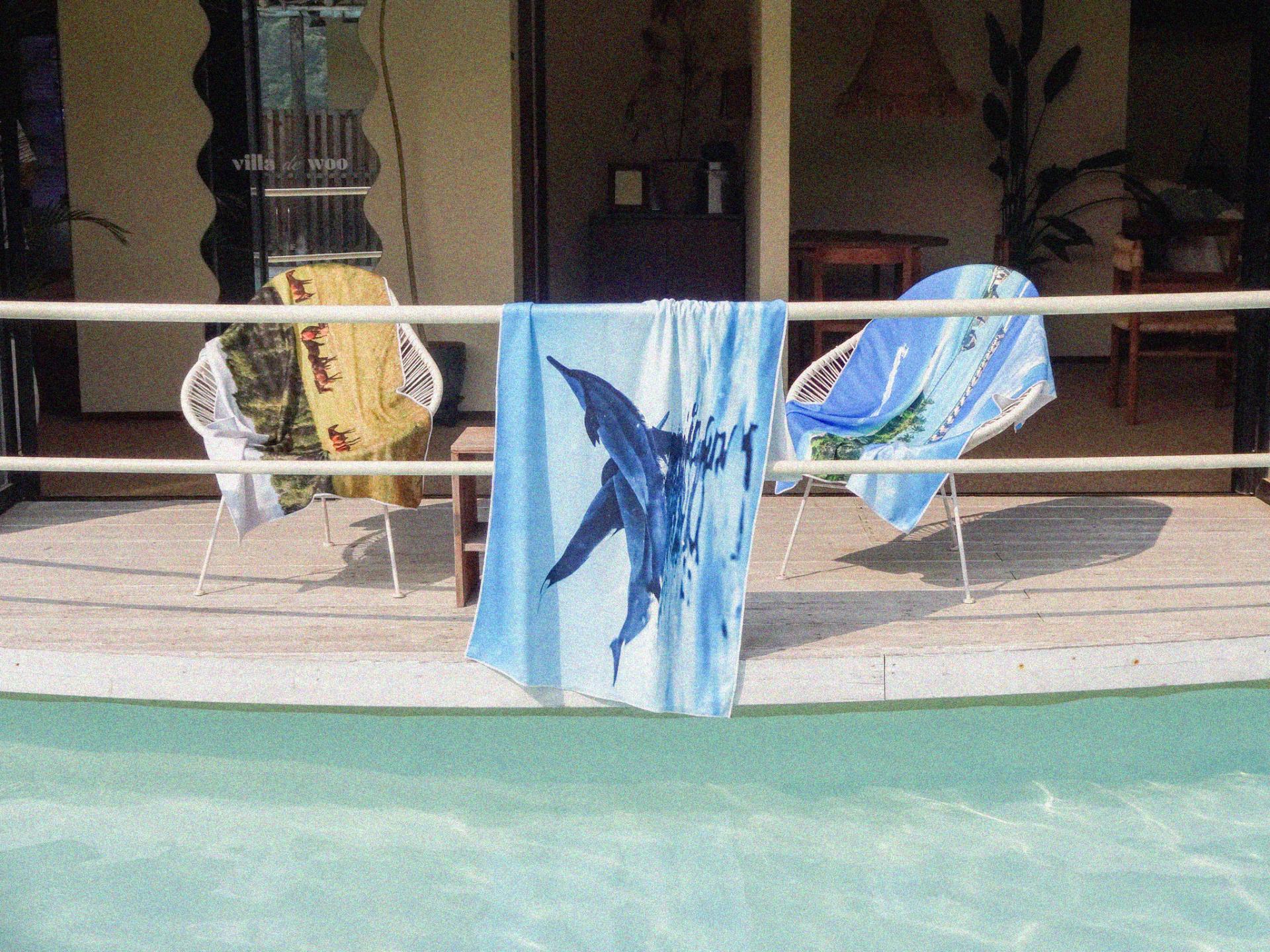 플러피아카이브X부끄시끄 Ocean waltz beach towel