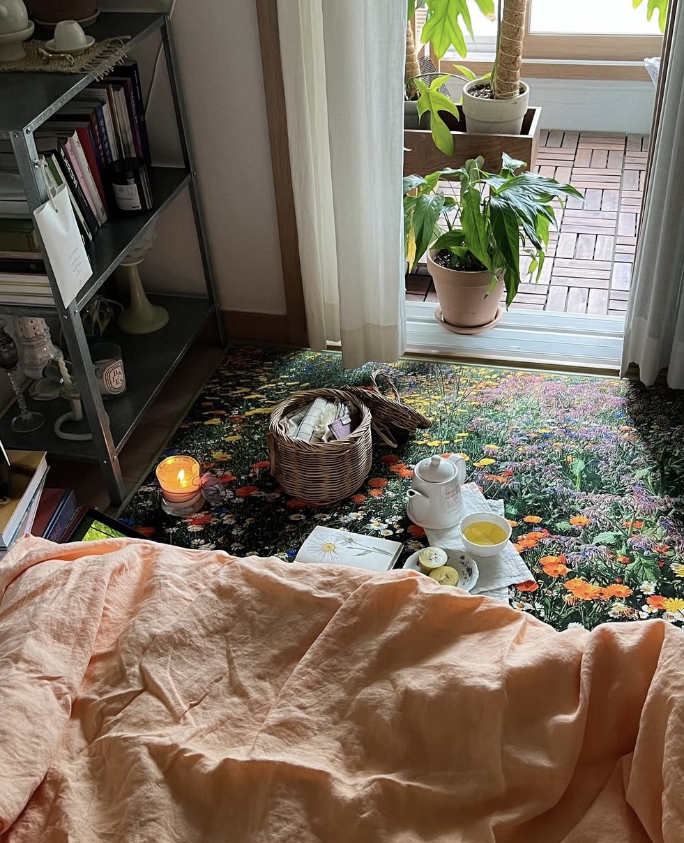 플러피아카이브X부끄시끄 Secret garden, landscapes rug