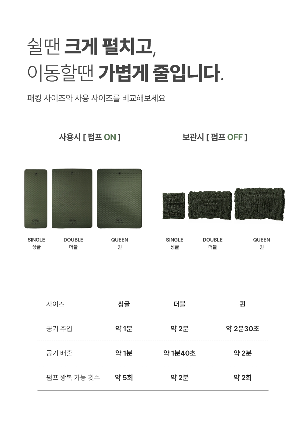 폴라리스 펌피10 자충매트 (싱글/더블)