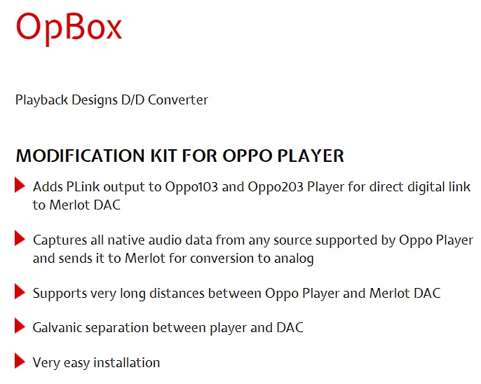 Op All Box OP BOX : playback d/a converter