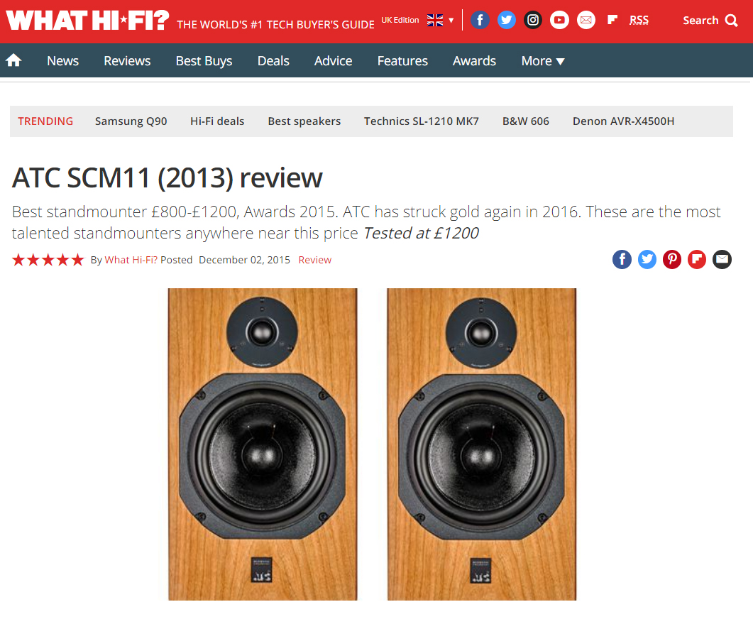 WHAT HiFi? ATC SCM11 review atc