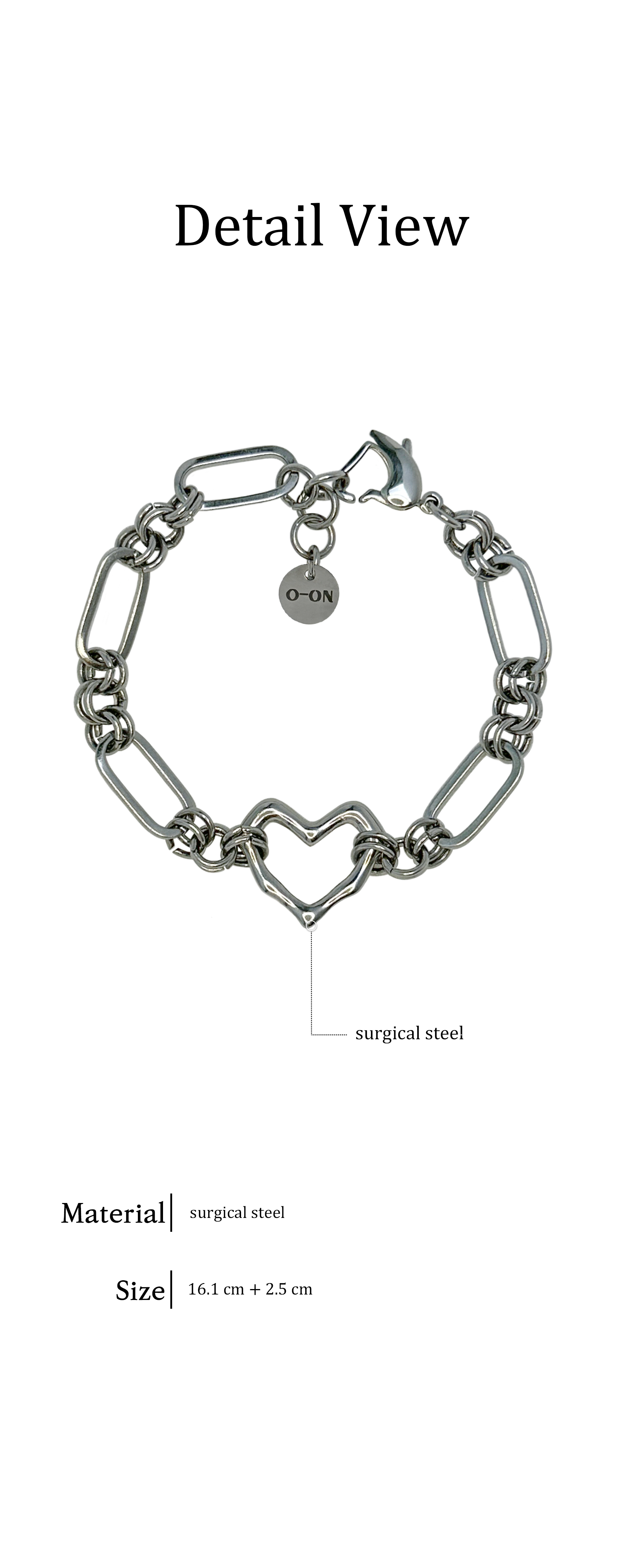 오온 하트 핸들 팔찌 Heart Handle bracelet