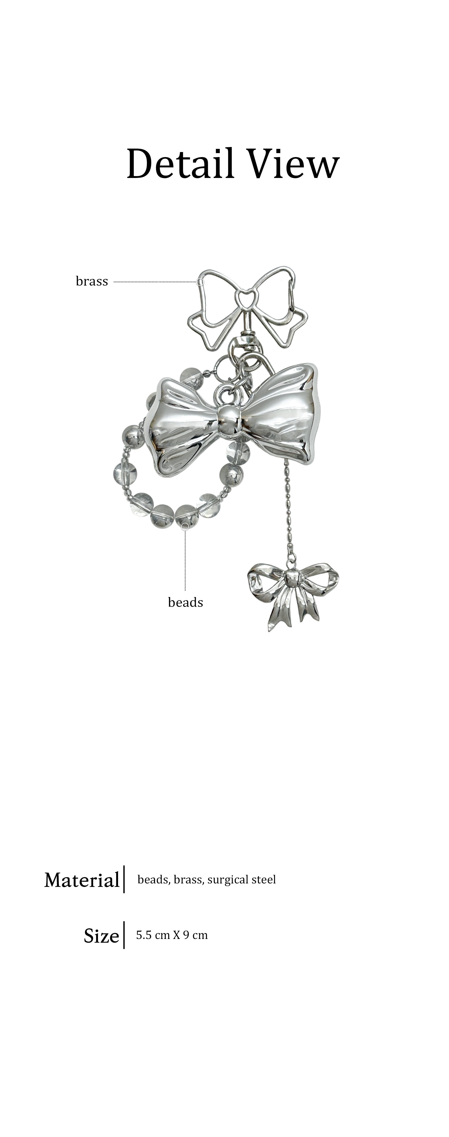 오온 블링 보우 키링 Bling Bow keyring