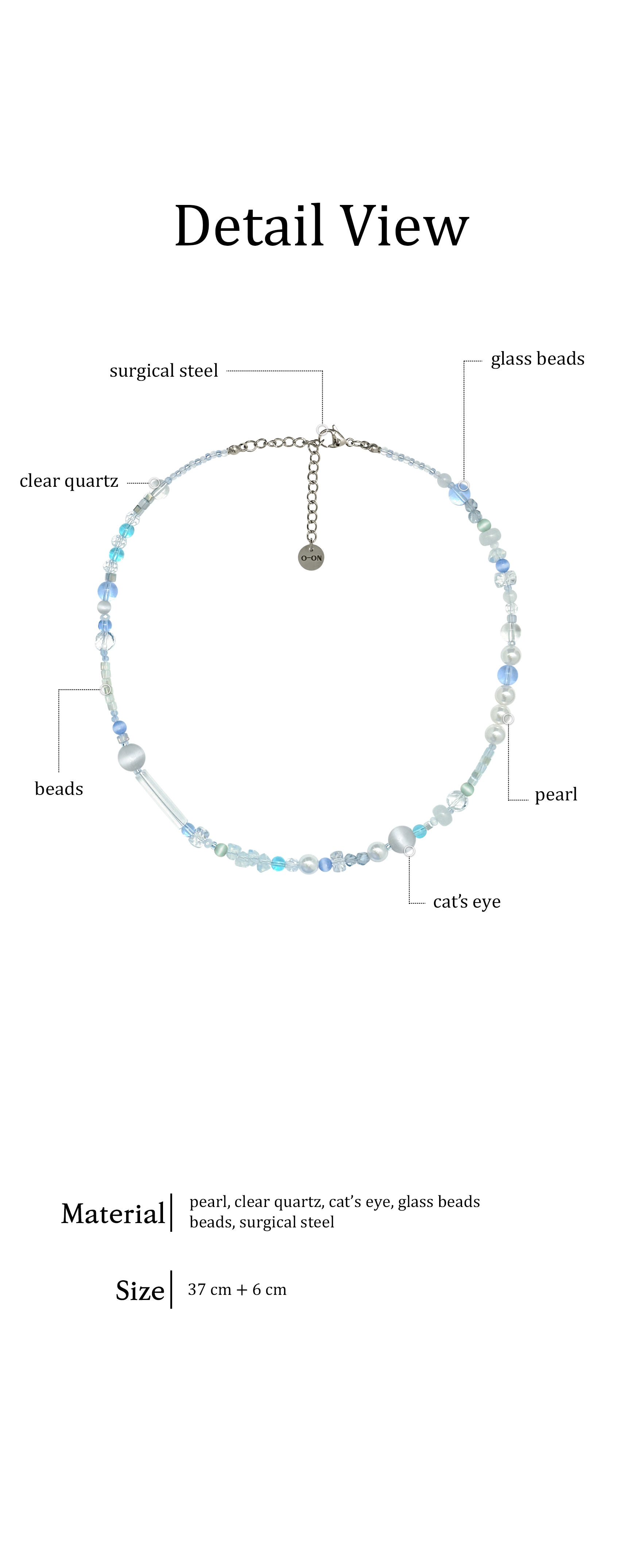 오온 블루 펄 목걸이 Blue Pearl necklace