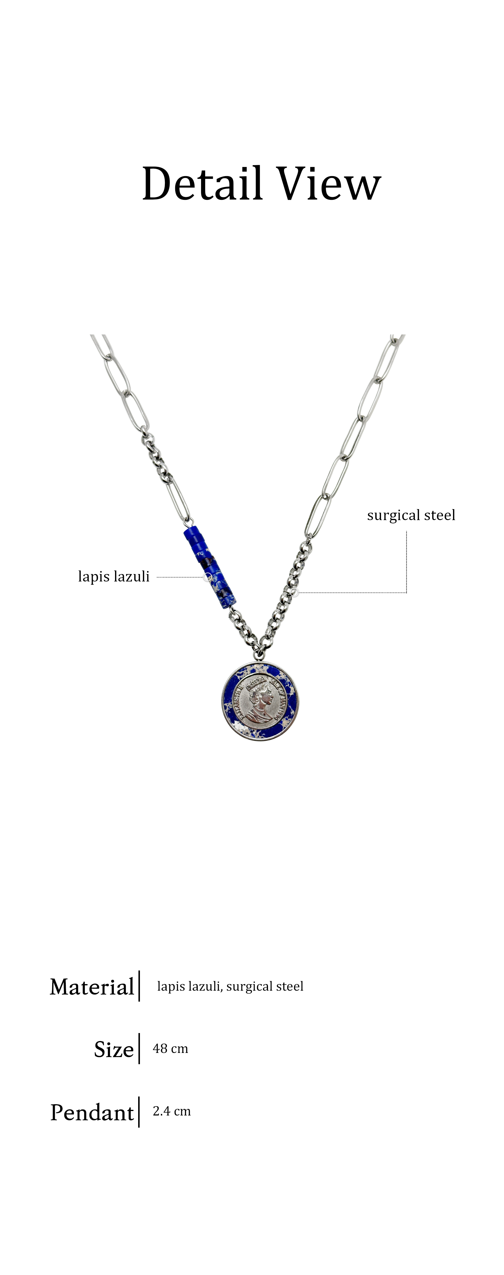 오온 빅 블루 버퍼 목걸이 Big Blue Buffer necklace