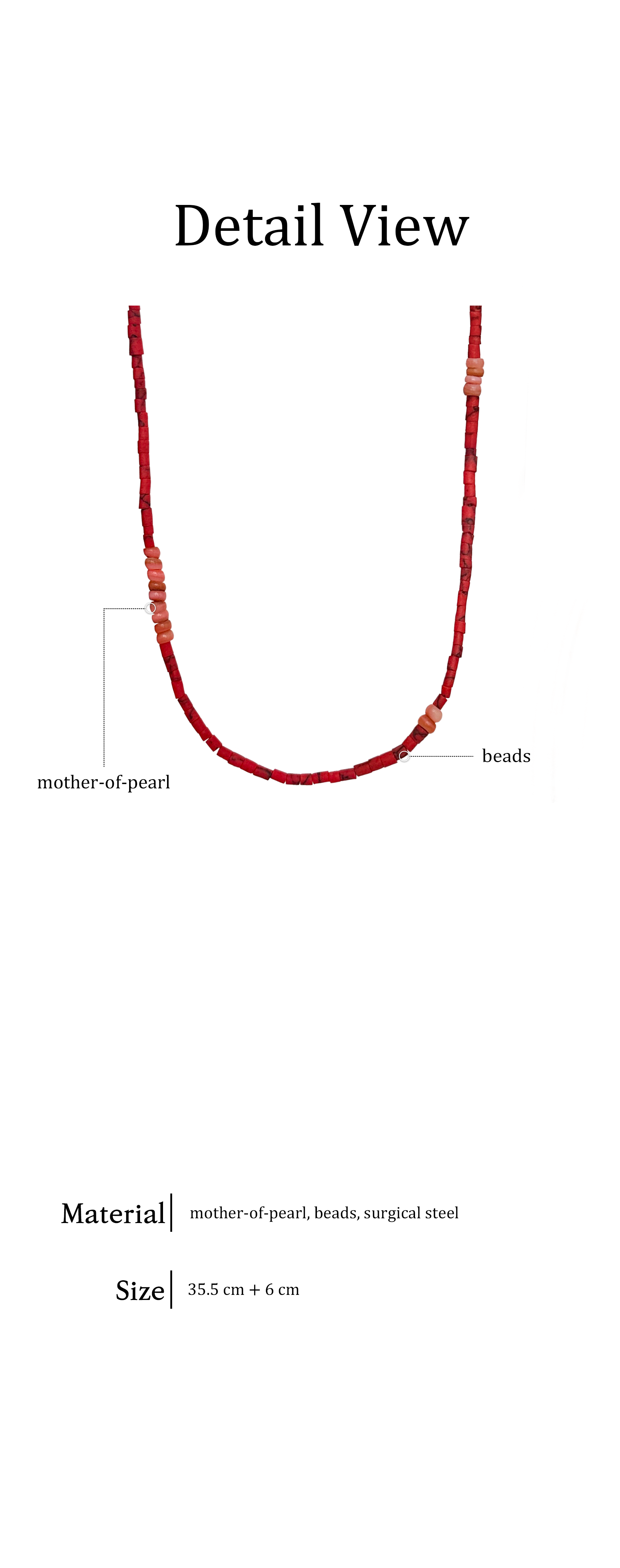 오온 레드 플라밍고 목걸이 Red Flamingo necklace