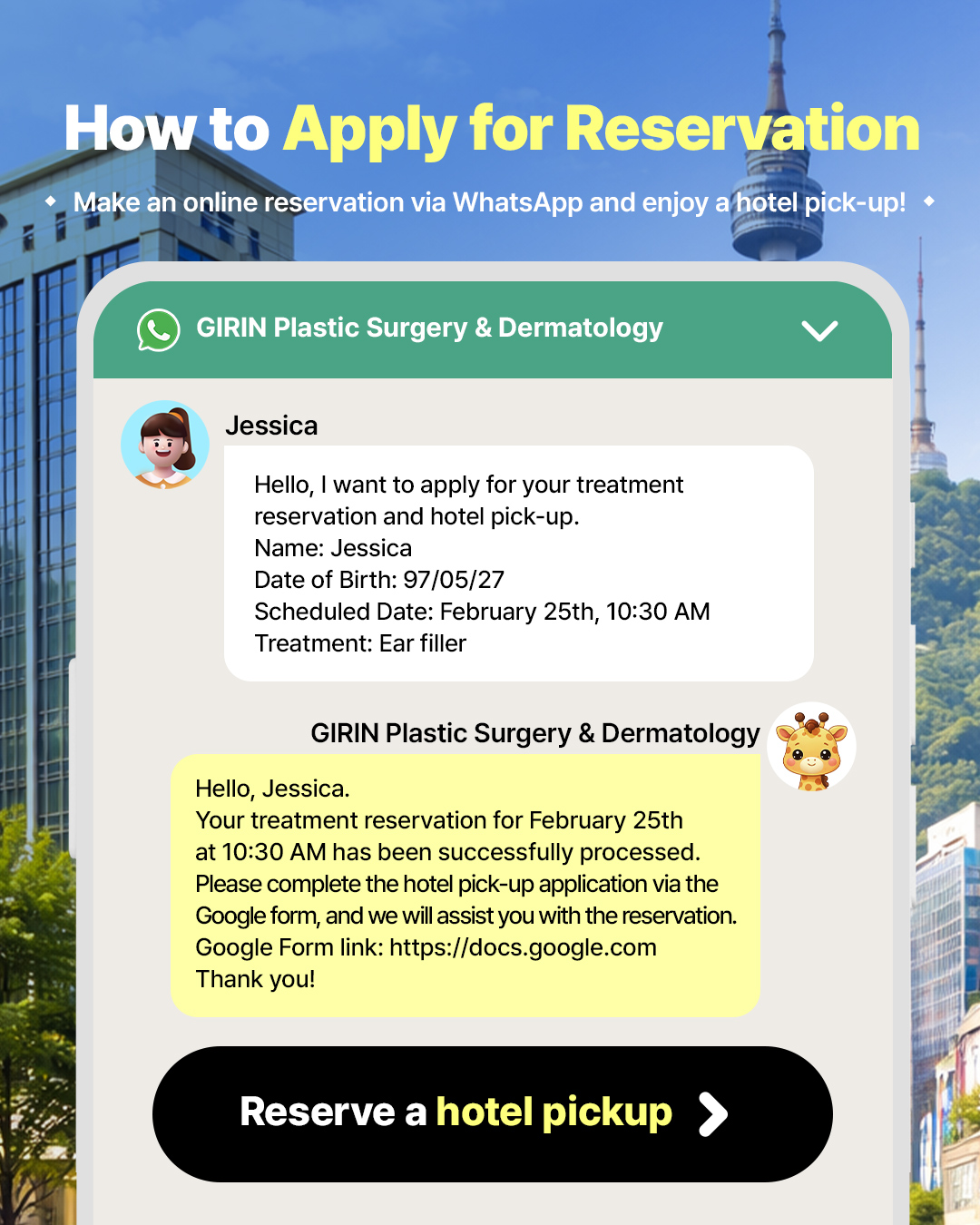 Multilingual foreigner-friendly consultation services in English, Japanese, and Chinese at GIRIN Plastic Surgery & Dermatology in Seoul.