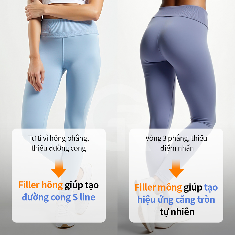 Filler vùng chậu không chỉ là thêm volume, mà là thiết kế đường cong tự nhiên nối từ eo đến hông một cách hài hòa.